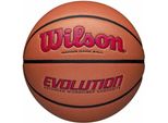 Pallone Da Gioco Wilson Evolution 295 Indoor WTB0595XB705, Palloni Da Basket, Unisex, Arancione, Misura: 7