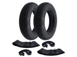 2X Pneumatici Veerubber VRM054 3.50-10 (3 1/2 X 10) 59J Tt + Camera D'aria + Rim Tape