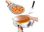 Yakimz Set Per Torte Base Di Taglio Ø23 / 30 Cm, Set Per Torte Con Coltello Per Torte E Base Di Sollevamento Per Torte 4 Pz