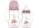 Canpol Babies Bottiglia Anticolica Con Collo Largo E Manici Luminosi, Sleepy Koala, 240 Ml - Lilla