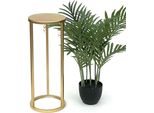 Dandibo Sgabello Per Fiori In Metallo Oro Rotondo Da 50 Cm Tavolino Portafiori 96510 S Colonna Portafiori Moderna Sgabello Per Piante