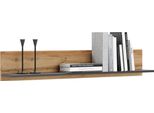 Mensola A Muro Shelf, Mensola A Muro Di Dimensioni: 100 X 18 X 16 Cm, Mensola Sospesa Di Colore: Craft / Nero
