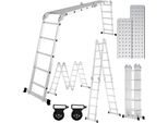 Tolletour Scala Multiuso 7In1 - Scala Articolata In Alluminio - Scala Pieghevole E A Gradini - Antiscivolo (4X5 Pioli)