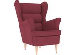 Vidaxl Poltrona Rosso Vino 74X84X100 Cm Tessuto