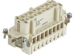 09338162703 Harting Han High Temp 16E Inserto Presa (F) Connessione A Vite, 16 Pin+Pe 500V, 16A - 1 Pz