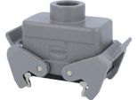 19300101730 Harting Han 10B Custodia Per Accoppiamento Basso, Uscita Cavo Diritto 1Xm20, Con 2 Traverse Attacco A Vite M20