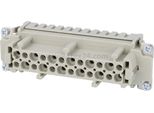 09330242702 Harting Han 24E Inserto Presa (F) A Crimpare, 24 Pin+Pe 500V, 16A - 1 Pezzo
