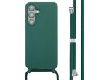 Custodia Samsung Galaxy S25 Fe - Silicone - Imoshion Custodia Morbida/Manicotto Con Cinturino/Copertura Posteriore - Verde Scuro