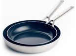 Blue Diamond Set Di Padelle Blue Diamond - 2 Pezzi - Antiaderenti - Ø24 E Ø26 Cm - Acciaio Inox