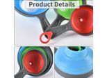 Imbuto Per Conserve Imbuto Pieghevole In Silicone Set Di Imbuti Da Cucina Da 3 Pezzi Per Liquidi A Bocca Larga