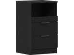 Syfax™ Armadio Da Notte Rovere Nero 40 X 35 X 65 Cm Legno Multistrato
