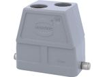 19300100495 Harting Han 10B Gommino Alto, Uscita Cavo Diritto 2Xm20, Per 1 Staffa (Sulla Parte Inferiore) Pressacavo M20