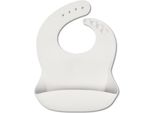Bavaglino Flessibile In Silicone Con Tasca Per Tazza, Morbido, Impermeabile, Lavabile, Boho, Grigio Chiaro