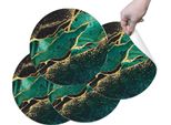 Hubdeco Tovagliette Protettive Durevoli - Set Di 4 Tovagliette In Vinile Lavabili - Tovagliette Per La Cucina - Tovaglietta - Tovagliette Lavabili - 36 X 36 Cm - Marmo 1