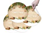 Hubdeco Tovagliette Protettive Durevoli Per Il Tavolo Da Pranzo - Set Di 4 Tovagliette Lavabili In Vinile - Tovagliette Per La Cucina - Tovaglietta - Tovagliette Lavabili - 36 X 36 Cm - Natale Moderno Morbido