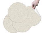 Hubdeco Tovagliette Protettive Durevoli Per Il Tavolo Da Pranzo - Set Di 4 Tovagliette In Vinile Lavabili - Tovagliette Per La Cucina - Tovaglietta - Tovagliette Lavabili - 36X36Cm - Delicato