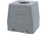 19300320428 Harting Han 32B Gommino Alto, Uscita Cavo Diritto 1Xm40, Per 2 Staffe (Sulla Parte Inferiore) Pressacavo M40
