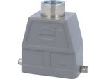 05300100467 Harting Han 10B Gommino Alto, Uscita Cavo Diritto 1Xm25, Per 1 Staffa (Sulla Parte Inferiore) Pressacavo M25
