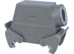 05300160563 Harting Han 16B Custodia Per Passacavi Alta, Uscita Cavi Laterale 1Xm25, Con 2 Traverse M25 A Vite