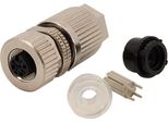 21038122405 Connettore Harting M12 Per Sensori Connettore Femmina Diritto A Crimpare, Uscita Cavo A 4 Pin Diritto,