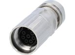 Connettore Per Cavo M17 Diritto Connettore Femmina A Crimpare, Numero Di Poli 7+PE Uscita Cavo Diritto, Campo Di Serraggio 8,0 Mm - 10,0 Mm -