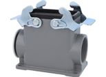 04300100233 Harting Han 10B Custodia A Base Alta, 1X Uscita Cavi Laterale PG29, Con 2 Traverse Attacco A Vite PG29