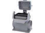 05300062265 Harting Han 6B Custodia A Base Alta, Uscita Cavi Laterale 2Xm40, Con 1 Staffa Longitudinale Con Tappo Di Protezione In Metallo -