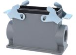 04300160240 Harting Han 16B Custodia A Base Alta, Uscita Cavi Laterale 2Xm25, Con 2 Traverse M25 A Vite