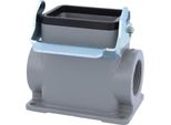 04300060292 Harting Han 6B Custodia A Base Alta, Uscita Cavi Laterale 2Xpg21, Con 1 Staffa Longitudinale PG21 Attacco A Vite