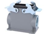 04300100268 Harting Han 10B Custodia A Base Alta, Uscita Cavi Laterale 2Xm32, Con 2 Traverse M32 A Vite