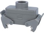 19300161431 Harting Han 16B Custodia Bassa Per Passacavi, Uscita Cavo Diritto 1Xm25, Con 2 Traverse M25 A Vite