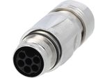 Connettore Femmina M17 Connessione A Crimpare A Pin Dritto, Numero Di Poli 6+PE Uscita Cavo Dritto, Campo Di Serraggio 8,0Mm - 10,0Mm -