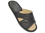 Bosaco Pantofole Da Donna In Vera Pelle Nera - Pantofole Eleganti In Pelle Suola Eva Antiscivolo, Comfort Taglia 39