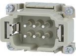 09330062672 Harting Han 6ESS Inserto Pin (M) Connessione A Morsetto A Doppia Gabbia, 6 Pin+Pe 500V, 16A - 1 Pezzo
