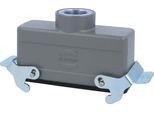 04300241763 Harting Han 24B Custodia Per Accoppiamento Basso, Uscita Cavo Diritto 1Xm25, Con 2 Traverse Attacco A Vite M25