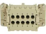 09332102702 Harting Han 10E Hmc Inserto Presa (F) A Crimpare, 10 Pin+Pe 500V, 16A - 1 Pezzo