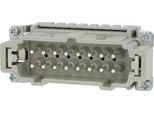 09330162616 Harting Han 16ES Inserto A Pin (M) Collegamento A Morsetto A Gabbia, 16 Pin+Pe 500V, 16A - 1 Pezzo