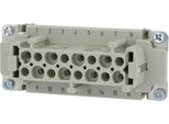 09330162701 Harting Han 16E Inserto Per Presa (F) A Vite, 16 Pin+Pe 500V, 16A - 1 Pz