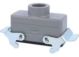 04300161761 Harting Han 16B Custodia Per Accoppiamento Basso, Uscita Cavo Diritto 1Xm25, Con 2 Traverse Attacco A Vite M25