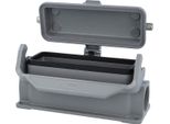 09300242295 Harting Han 24B Custodia Bassa, Uscita Cavi Laterale 2Xpg21, Con 1 Staffa Longitudinale Con Cappuccio Di Protezione
