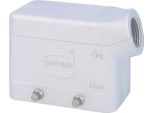 19628101520 Harting Han 10B Emc / High Temp Grommet Alloggiamento Basso, 1Xm20 Uscita Laterale Del Cavo, Per 2 Staffe (Su