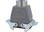 04300100761 Harting Han 10B Custodia Per Accoppiamento Alto, Uscita Cavo Diritto 1Xm25, Con 2 Traverse Attacco A Vite M25