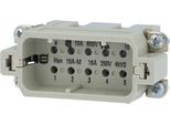 09200103001 Harting Han 10A Inserto A Pin (M) Connessione A Crimpare, 10-Pin+Pe 250V, 16A - 1 Pezzo