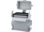 05300100275 Harting Han 10B Custodia A Base Alta, Uscita Cavi Laterale 2Xm40, Con 1 Staffa Longitudinale Con Cappuccio Di Protezione