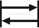 BSRR1139 Targhetta Georg Schlegel Simbolo Grafico Movimento Continuo. Movimento Limitato Avanti E Indietro Bianco - 1 Pezzo