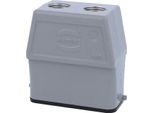 05200100463 Harting Han 10A Gommino Alto, Uscita Cavo Diritto 2Xm16, Per 1 Staffa (Sulla Parte Inferiore) Pressacavo M16