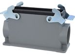 04300240278 Harting Han 24B Custodia A Base Alta, Uscita Cavi Laterale 2Xm40, Con 2 Traverse M40 A Vite