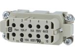 09200103101 Harting Han 10A Inserto Per Presa (F) A Crimpare, 10 Pin+Pe 250V, 16A - 1 Pezzo