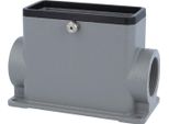 19300160282 Harting Han 16B Custodia A Base Alta, Uscita Cavi Laterale 2Xm32, Per 1 Staffa Centrale M32 Attacco A Vite