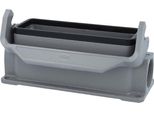 09300241290 Harting Han 24B Custodia Bassa, Uscita Cavi Laterale 2Xpg21, Con 1 Staffa Longitudinale PG21 Pressacavo